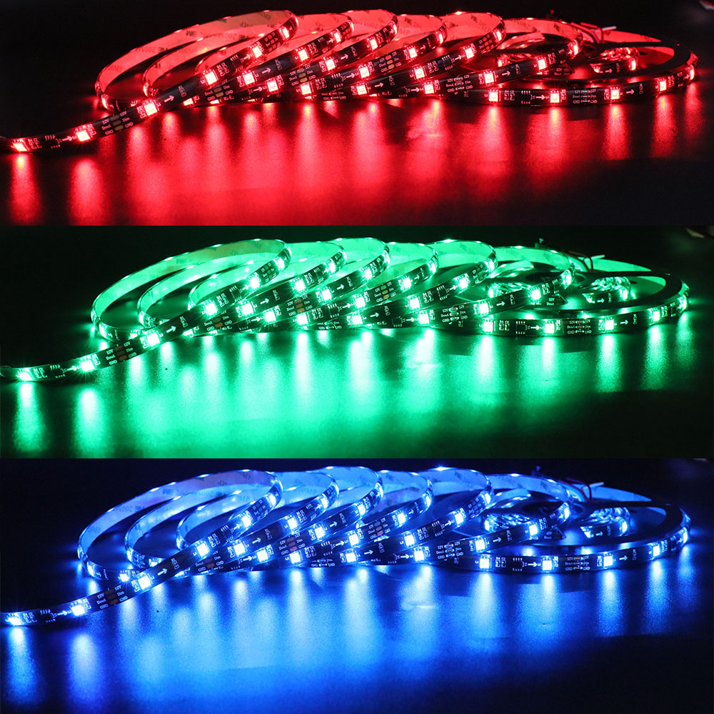 DC5V WS2812B IP65 Waterproof 9LEDs/ft Dream Color LED Strip Light DC5V WS2812B IP65 Waterproof 9LEDs/ft Dream Color LED Strip Light